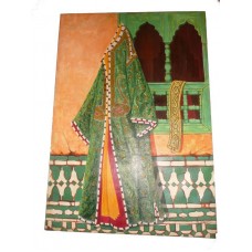 unique moroccan oil painting caftan *...ON SALE!